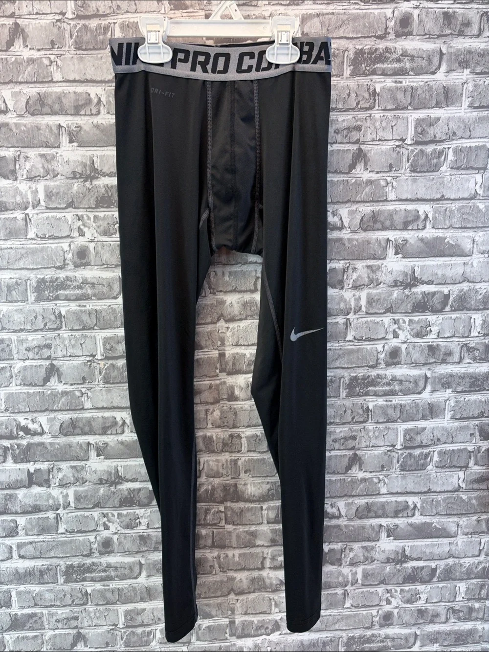 Nike Black Dri-FIT Compression Boxer Briefs with Gray Waistband